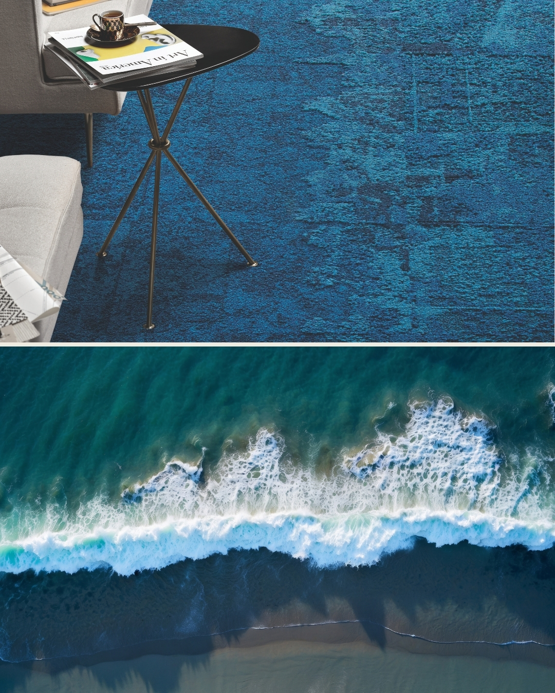 coworkers looking at laptop in office lobby setting